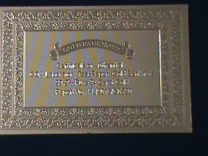 ​UNITED STATES-1928 CAT.#403- 24 KARAT GOLD REPLICA $100  -VF WITH CERTIFICATE