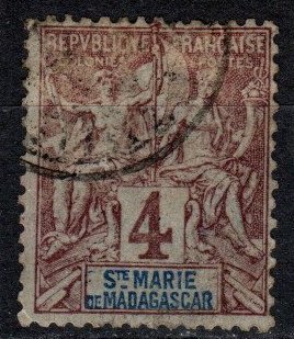 Ste Marie De Madagascar #3 F-VF Used CV $5.00 (X5379)