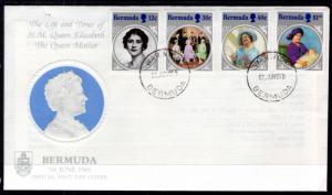 Bermuda 469-472 Queen Mother U/A FDC