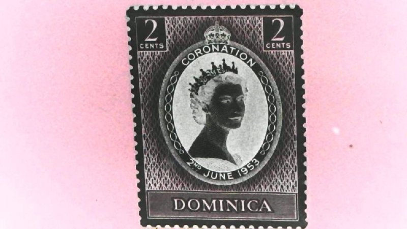 1953 Scott# DM 147 Dominica British Queen Elizabeth II Coronation