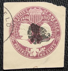 US #U349 Used Envelope Cut Square SCV $.50