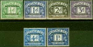 Southern Rhodesia 1951 Postage Due Set of 6 SGD1-5 & D7 Very Fine MNH