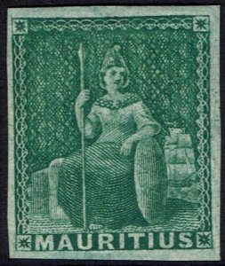 MAURITIUS 1858 BRITANNIA (4D) IMPERF 