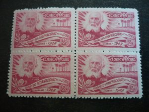 Stamps - Cuba - Scott# 414 - Mint Hinged Block of 4 Stamps