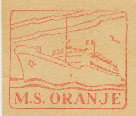 Meter cut Netherlands 1962 SMN - Steamship Company Netherlands - M.S. Oranje - O