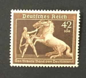 (BJ Stamps) GERMANY, B145, 1939, 42 + 108pf, deep brown. FVF, OG, MNH. CV $62.50