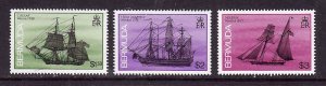 D3-Bermuda-Scott#494-6-three Unused NH Shipwrecks-1986-