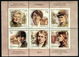 0883 SERBIA 2015 - British Heroines of the First World War in Serbia-MNH Booklet