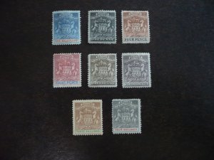 Stamps - Rhodesia - Scott# 1,2,5,8,9,11,12,13 - Mint Hinged Part Set of 8 Stamps