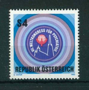 Austria 1983 Seventh World Psychiatry Congress stamp. MNH. Sg 1969