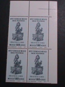 MEXICO-1977 SC# C552 PRE-COLUMBIAN SCULPTURES-TOTONACA FIGURINE MNH VF  BLOCK