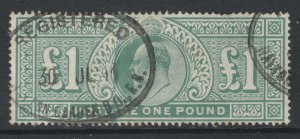 GB Scott 142 - SG266, 1902 Edward VII £1 used