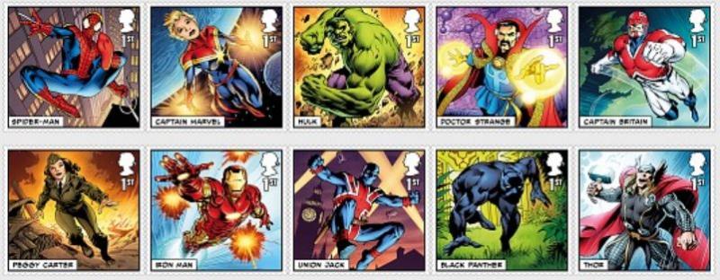 GREAT BRITAINGB 2019 MARVEL COMICS SET 10V. MNH SG 4177-86 MI 4269-78