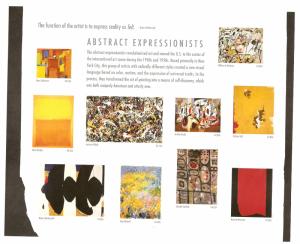 #4444 Abstract Expressionists Full Sheet Mint NH