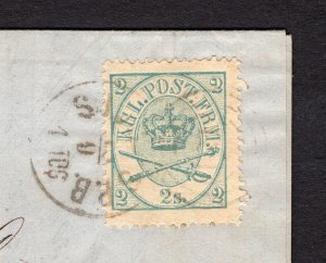 Denmark 1870 Sjealand TPO on 2s Oval #11 Facit 11f Preprinted Matter Price List