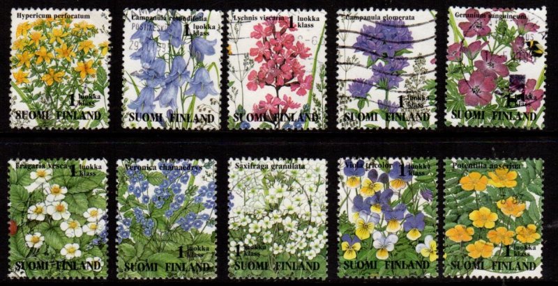 Finland - #941a - 941j  Wildlflowers set/10 - Used