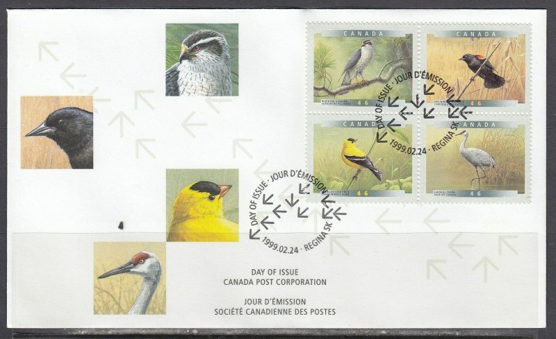 Canada Scott 1773a FDC - Birds of Canada