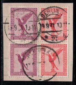 Germany Scott # C29 (2), C28 (2), used, opp, se-tenant, Mi # 2xW22