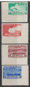 Cuba Scott #324-325-326-327 Cuba Maps - Imperf Stamps - Mint NH Set