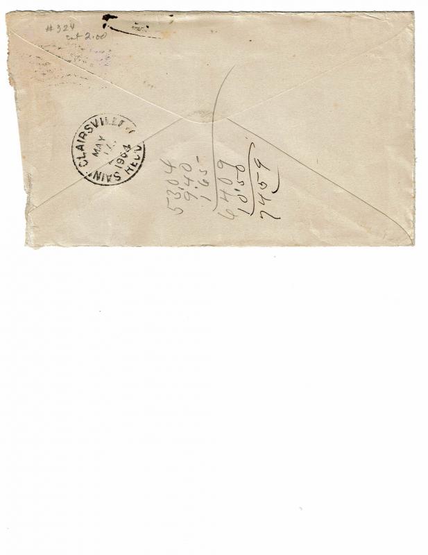 Scott #324 VG/F-On cover.