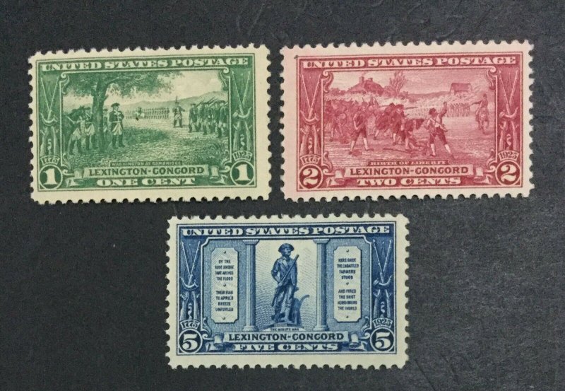 MOMEN: US STAMPS #617-619 MINT OG NH LOT #34145