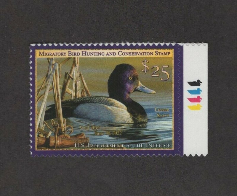 RW88 - Federal Duck Stamp. Right Color Bar Single. Self Adhesive.  #02 RW88rcb