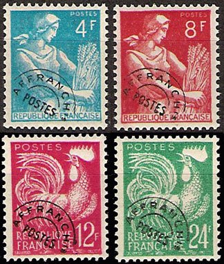 Scott #707-10 Precancels MNH