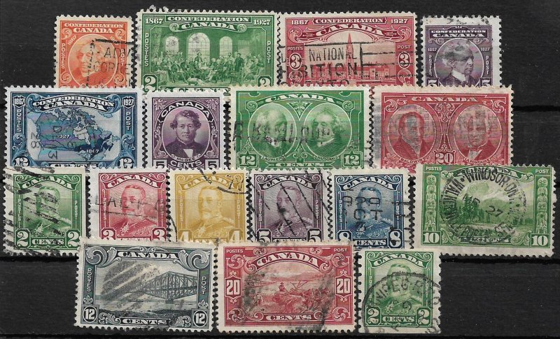 COLLECTION LOT OF 17 CANADA KG5 ERA STAMPS 1927+ CV+$90