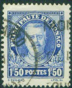 MONACO Scott 122 1.5 Franc CV $9.25 Prince Louis 1932