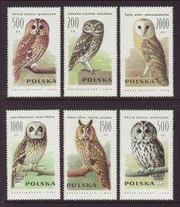 Poland 2995-3000 Owls MNH VF