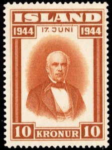 Iceland Scott 244 Unused hinged.