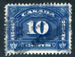 van Dam FCD9 - 10c blue - Used - 1935 Bilingual Customs Duty