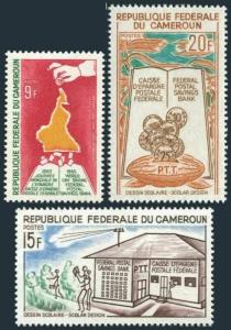 Cameroun 415-417,MNH.Michel 430-432. Federal Postal Saving Bank,1965.