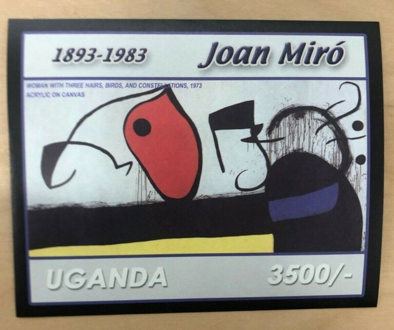 Uganda 2002 - JOAN MIRO II - Souvenir Sheet (Scott #1809) - MNH