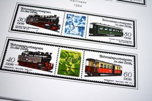 COLOR PRINTED EAST GERMANY DDR/GDR 1949-1990 STAMP ALBUM PAGES (334 ill. pages)