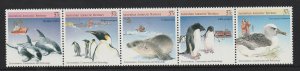 1988 Australian Antarctic Territory 79-83strip Sea fauna