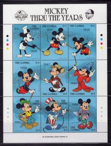 Gambia 814-815 MNH Disney Mickey Thru the Years ZAYIX 0801L0005