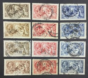 MOMEN: GREAT BRITAIN SG#399/417,450-2 1913,1915,1918,1934 USED £3,300 LOT #63180