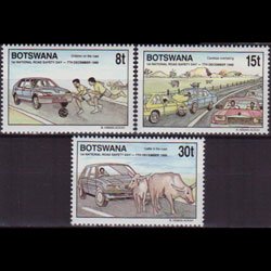 BOTSWANA 1990 - Scott# 487-9 Road Safety Set of 3 NH