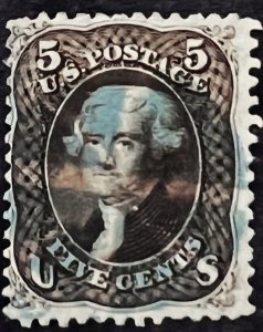 US #76 with PSE Cert. Brown