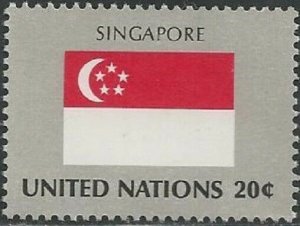 United Nations 363 New York Singapore Banner 20c single MNH 1981