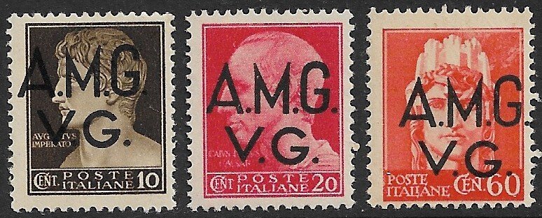 ITALY AMG VENEZIA GIULIA 1945-46 Unwatermarked Set Sc 1LN7A-1LN8 MH