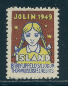 Iceland 1949 Christmas Seal cgs (1