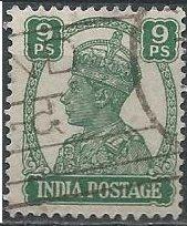 India 170 (used) 9p George VI
