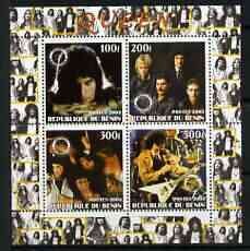 BENIN - 2003 - Queen, Pop Group #1 - Perf 4v Sheet - MNH - Private Issue