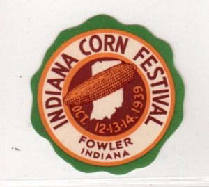 USA Advertising Stamp Seal - 1939 Indiana Corn Festival, Fowler IN -  MNH