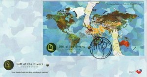 South Africa Gift Of The Giver Foundation 2013 Earth Map Globe (miniature FDC)