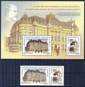 Romania 2005 University Library Mi.5999/6000 Bl.365 MNH