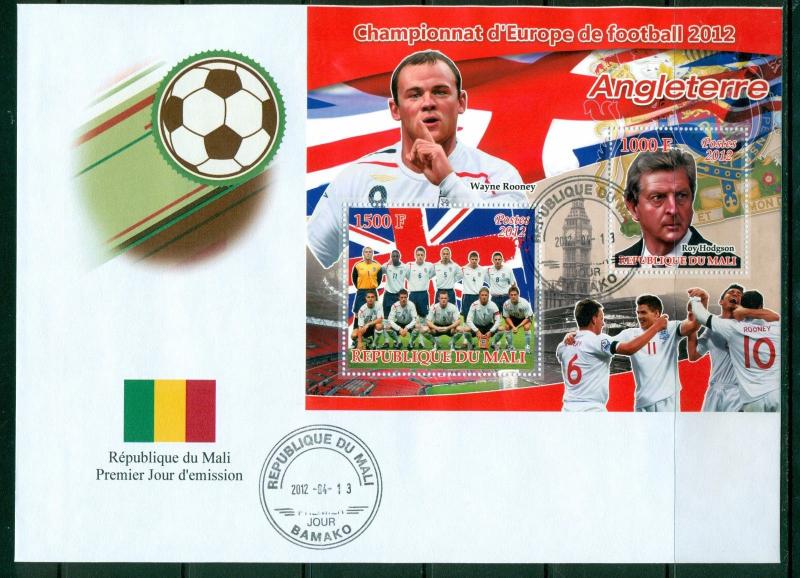 Mali First day cover EURO 2012 Soccer Football England national team