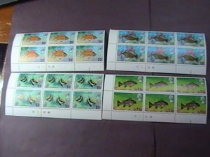 SEYCHELLES # 313-316-MINT/NEVER HINGED-COMPLETE SET OF PLATE # BLOCKS of 6--1974